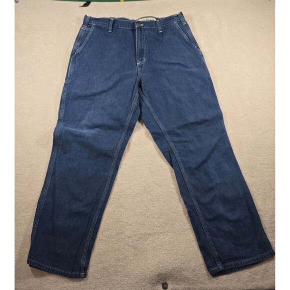 Carhartt Work Jeans Sz 36x30Blue Jeans 382-83 Dungaree Fit Carpenter - Picture 1 of 4
